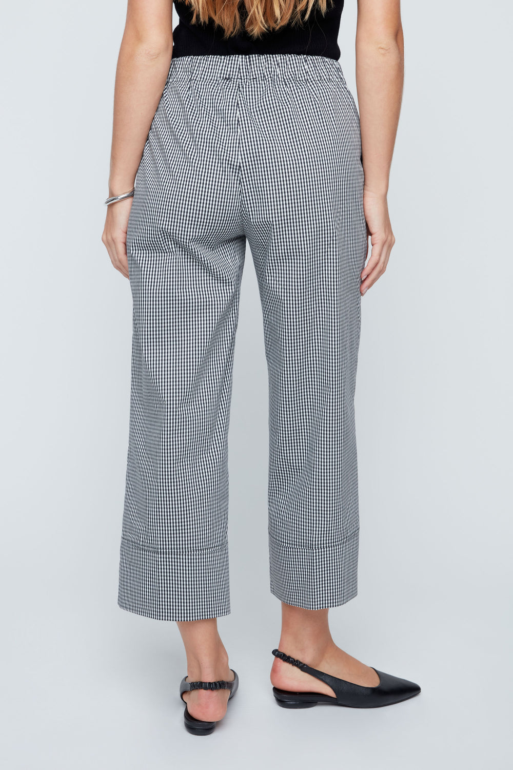 R11015-438 - Gingham Wide Leg Crop Pant-04-Bottoms-Renuar-Krista Anne's Boutique, Women's Fashion and Accessories Located in Oklahoma City, OK and Black Mountain, NC