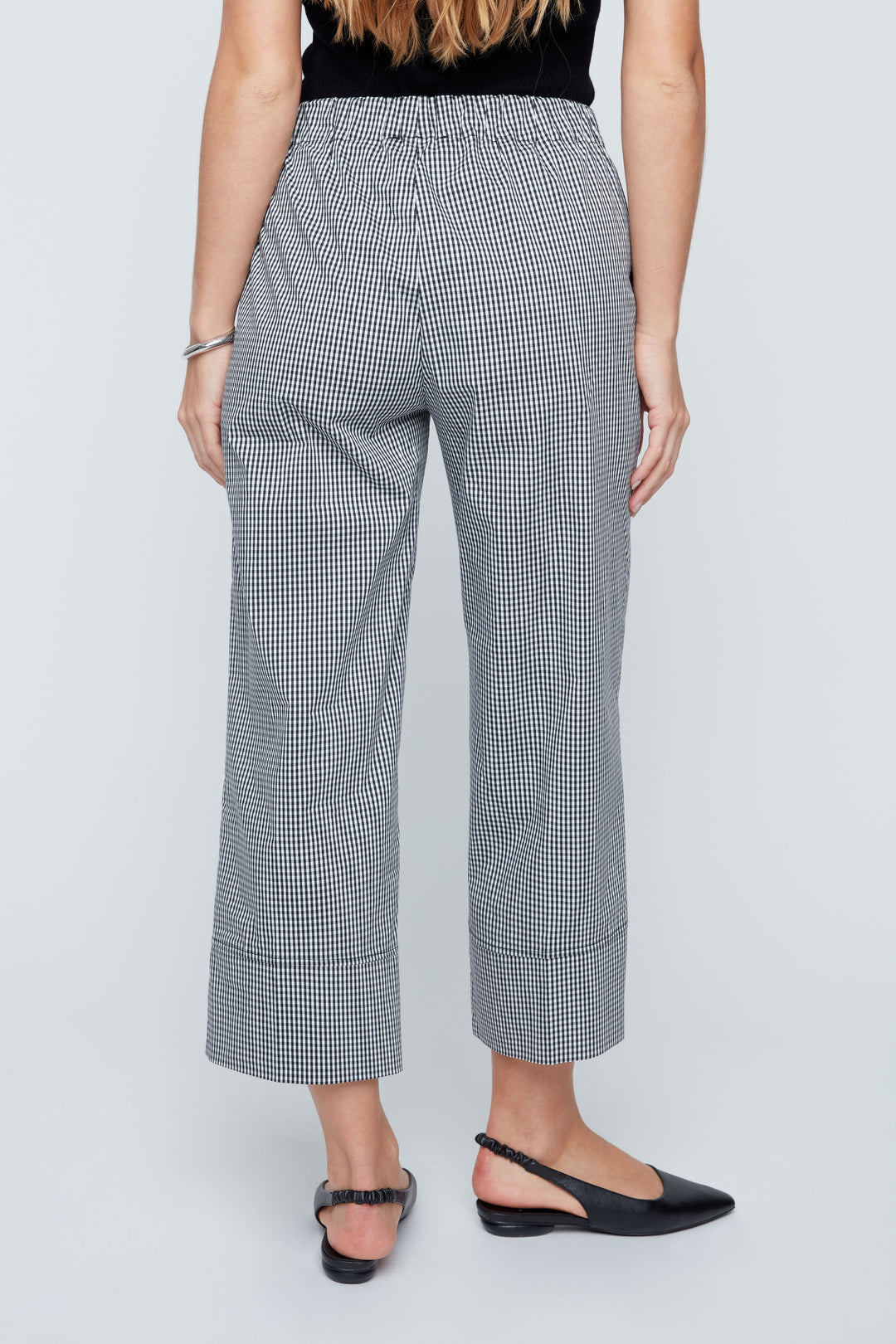 R11015-438 - Gingham Wide Leg Crop Pant-04-Bottoms-Renuar-Krista Anne's Boutique, Women's Fashion and Accessories Located in Oklahoma City, OK and Black Mountain, NC