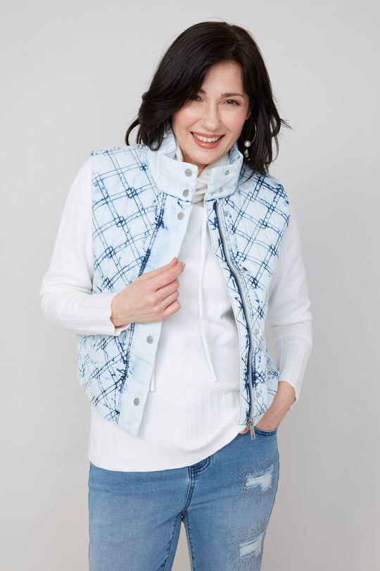 R3908L - Quilted Vest-01-Jackets/Blazers-Renuar-Krista Anne's Boutique, Women's Fashion and Accessories Located in Oklahoma City, OK and Black Mountain, NC