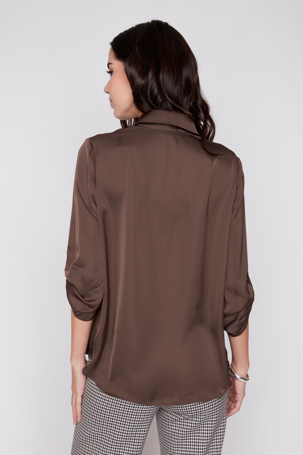R5265-465 - Johnny Collar Popover Blouse-02-Tops/Blouses-Renuar-Krista Anne's Boutique, Women's Fashion and Accessories Located in Oklahoma City, OK and Black Mountain, NC