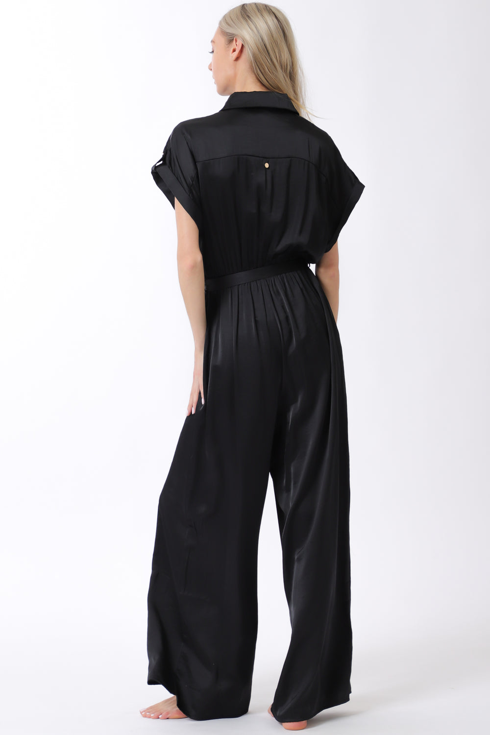 RA93201H - Wide Leg Satin Jumpsuit-06-Dresses/Jumpsuits-Aslan Rose-Krista Anne's Boutique, Women's Fashion and Accessories Located in Oklahoma City, OK and Black Mountain, NC