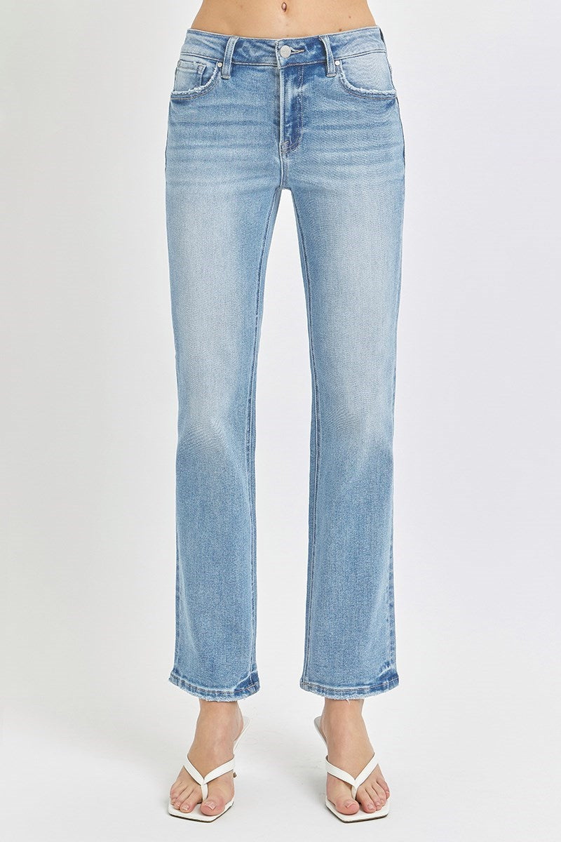 RDP5329RT - Mid Rise Ankle Straight Leg Jeans-04-Bottoms-Risen Jeans-Krista Anne's Boutique, Women's Fashion and Accessories Located in Oklahoma City, OK and Black Mountain, NC