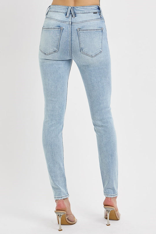 RDP5607 - Light Wash Skinny Jeans-04-Bottoms-Risen Jeans-Krista Anne's Boutique, Women's Fashion and Accessories Located in Oklahoma City, OK and Black Mountain, NC