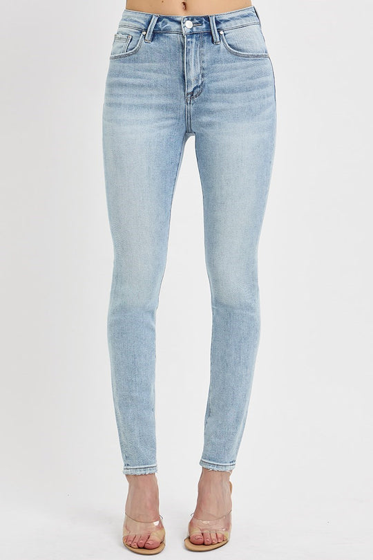 RDP5607 - Light Wash Skinny Jeans-04-Bottoms-Risen Jeans-Krista Anne's Boutique, Women's Fashion and Accessories Located in Oklahoma City, OK and Black Mountain, NC