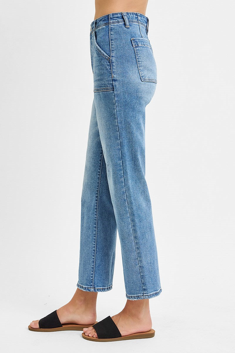 RDP5662CH - Whitney Jean-04-Bottoms-Risen Jeans-Krista Anne's Boutique, Women's Fashion and Accessories Located in Oklahoma City, OK and Black Mountain, NC