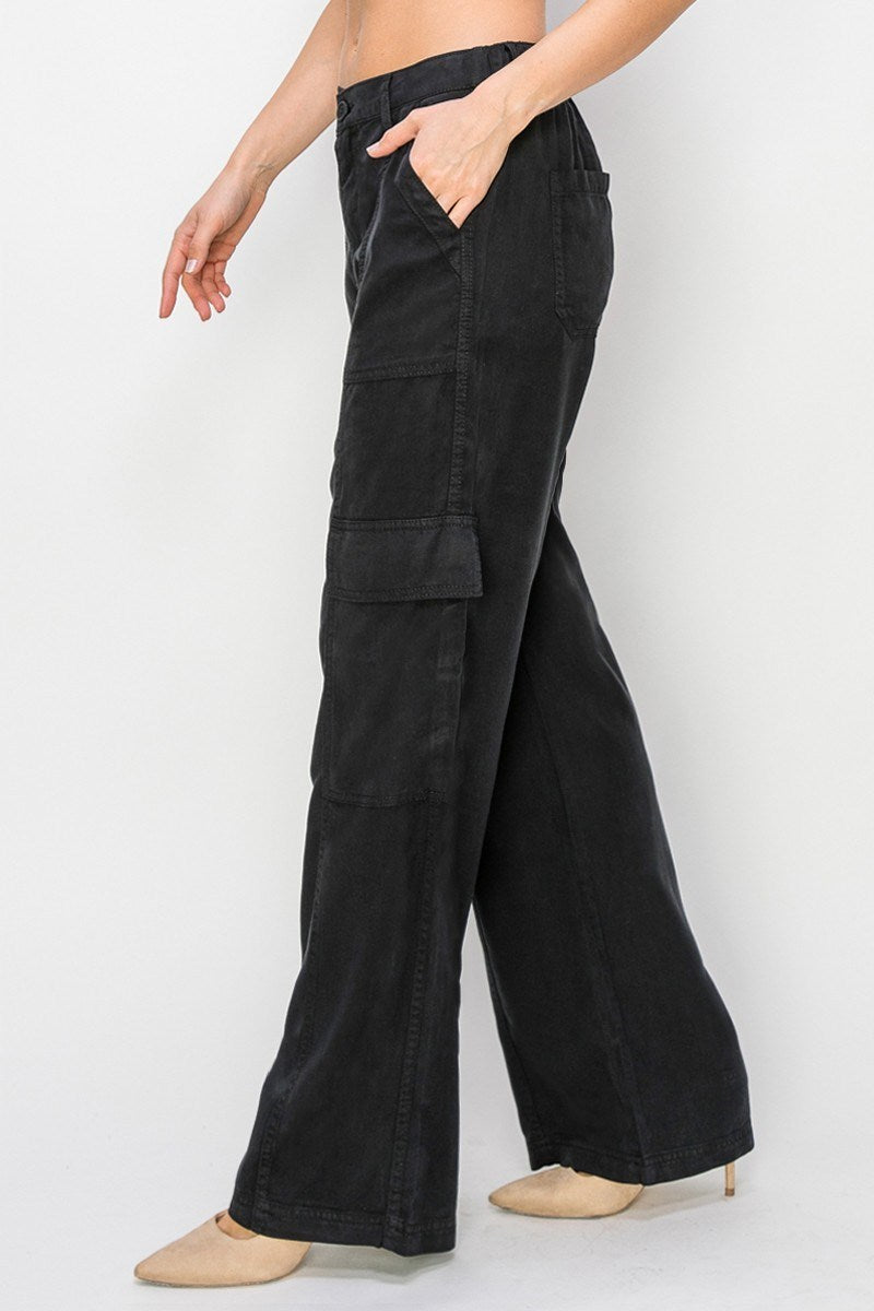 RDP5705 - Marigold Cargo Pants-04-Bottoms-Risen Jeans-Krista Anne's Boutique, Women's Fashion and Accessories Located in Oklahoma City, OK and Black Mountain, NC