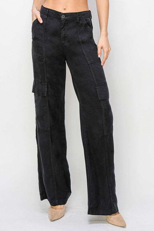 RDP5705 - Marigold Cargo Pants-04-Bottoms-Risen Jeans-Krista Anne's Boutique, Women's Fashion and Accessories Located in Oklahoma City, OK and Black Mountain, NC