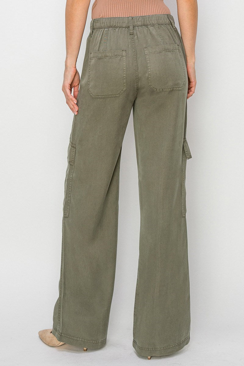 RDP5705 - Marigold Cargo Pants-04-Bottoms-Risen Jeans-Krista Anne's Boutique, Women's Fashion and Accessories Located in Oklahoma City, OK and Black Mountain, NC
