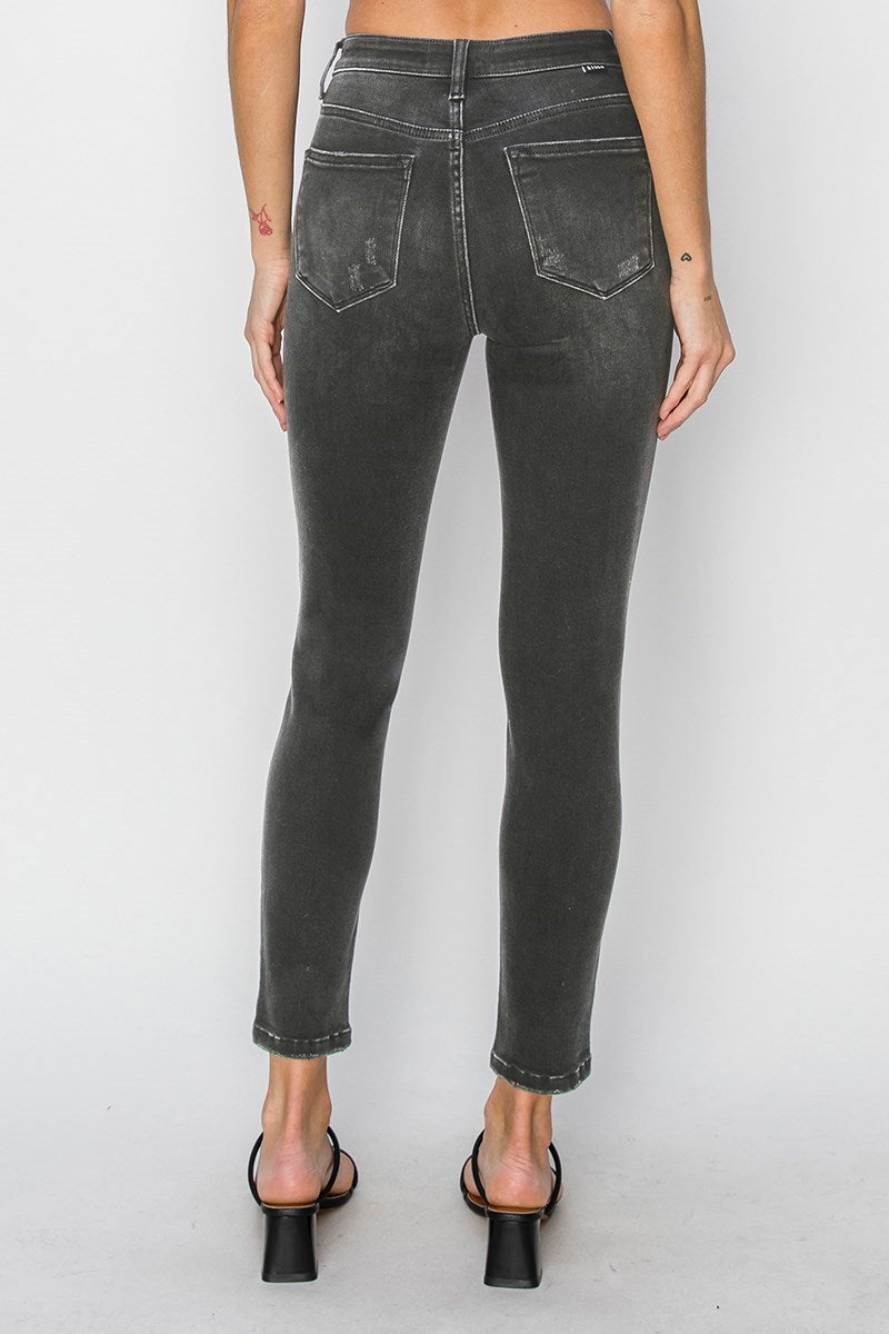 RDP5814 - Vintage Black Ankle Skinny Jeans-04-Bottoms-Risen Jeans-Krista Anne's Boutique, Women's Fashion and Accessories Located in Oklahoma City, OK and Black Mountain, NC