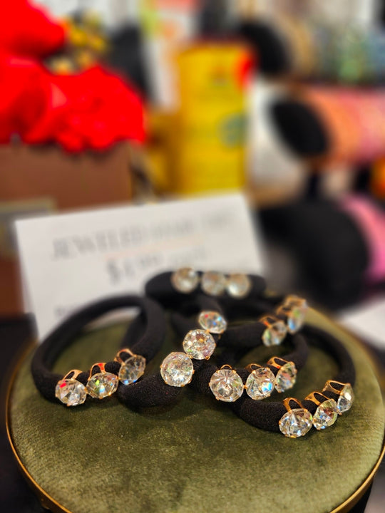 Jeweled Hair Tie-09-Accessories-Aslan Rose-Krista Anne's Boutique, Women's Fashion and Accessories Located in Oklahoma City, OK and Black Mountain, NC