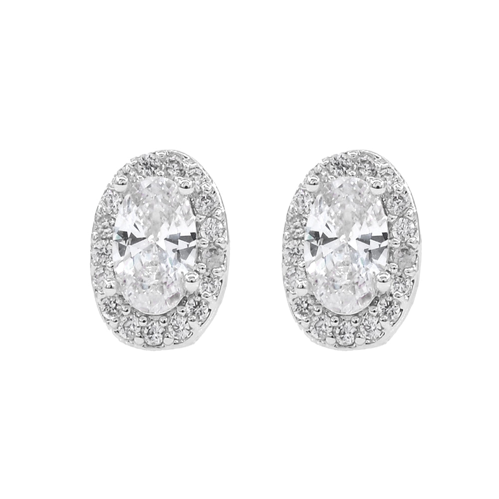 SE5642 - Haloed Crystal Stud Earrings