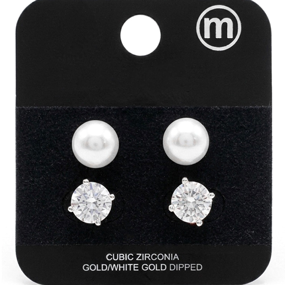 SE5702 - Pearl and Crystal Earrings