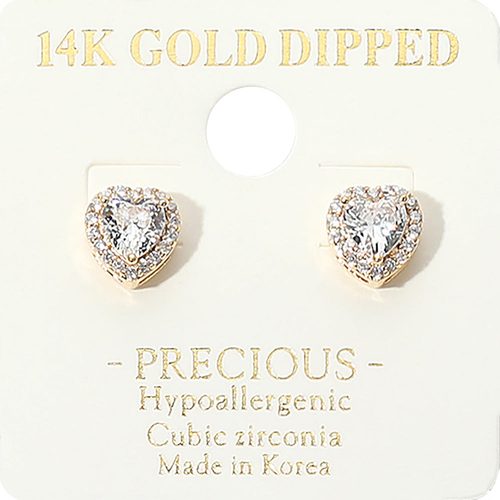 SE8672-5 - Haloed Heart Crystal Earrings-10-Jewelry-Wona Trading, Inc.-Krista Anne's Boutique, Women's Fashion and Accessories Located in Oklahoma City, OK and Black Mountain, NC