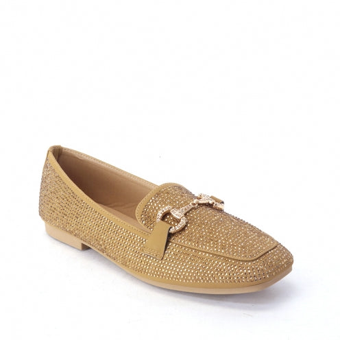 SF4516 - Golden Elegance Rhinestone Loafer-11-Shoes-Summer Rio-Krista Anne's Boutique, Women's Fashion and Accessories Located in Oklahoma City, OK and Black Mountain, NC