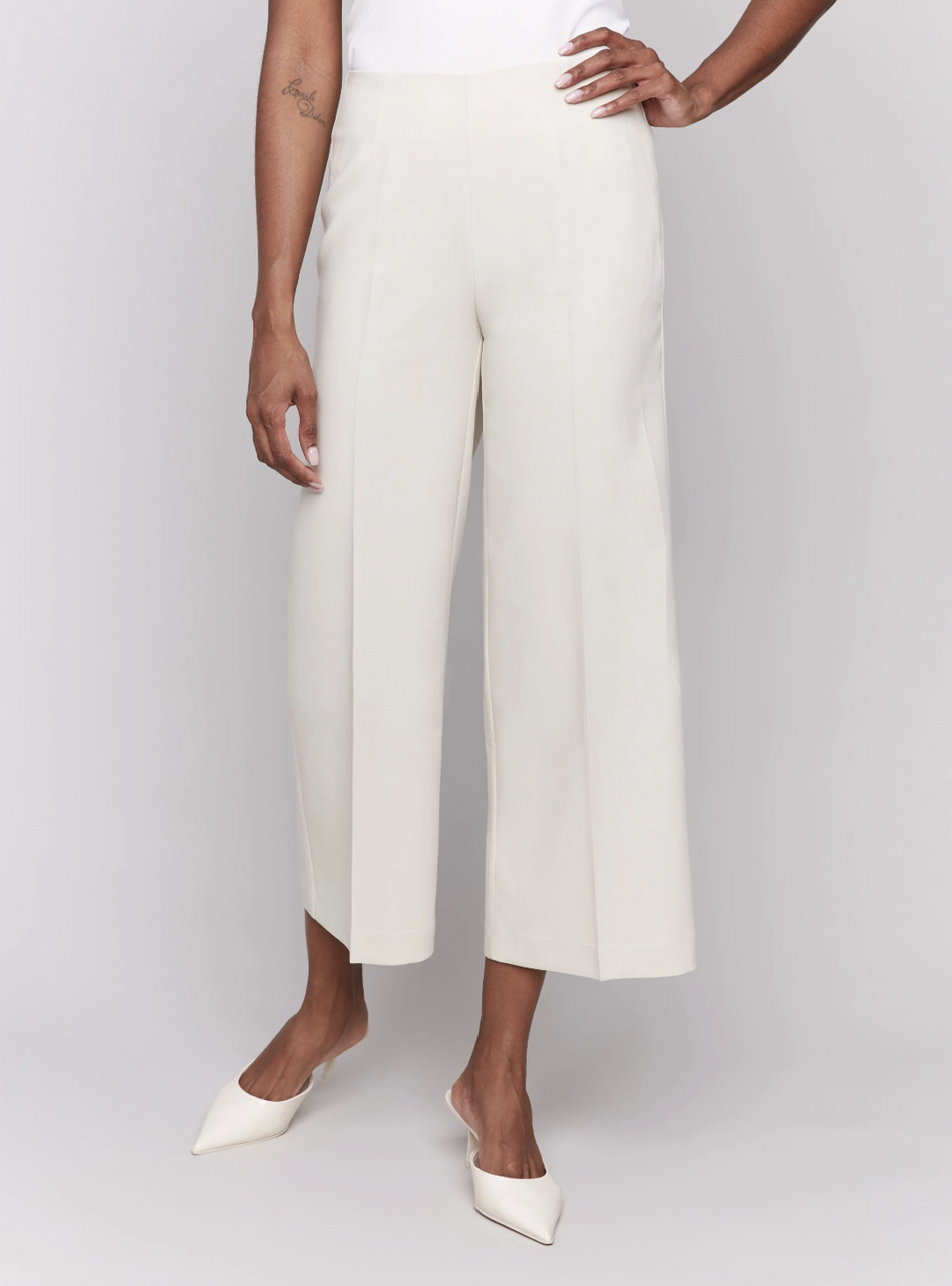 C5494RR-838B - Wide Leg Pant w/ Side Zipper-04-Bottoms-Charlie B.-Krista Anne's Boutique, Women's Fashion and Accessories Located in Oklahoma City, OK and Black Mountain, NC