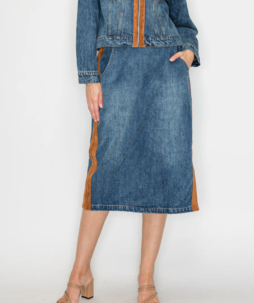 55842DN - Dale Skirt-04-Bottoms-Joh-Krista Anne's Boutique, Women's Fashion and Accessories Located in Oklahoma City, OK and Black Mountain, NC
