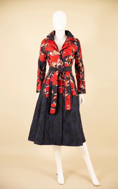 F24025 - Double Collar A-Line Dress-06-Dresses/Jumpsuits-Samuel Dong-Krista Anne's Boutique, Women's Fashion and Accessories Located in Oklahoma City, OK and Black Mountain, NC