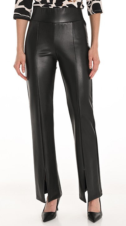253134 - Faux Leather Pant w/ Front Split-02-Tops/Blouses-Frank Lyman-Krista Anne's Boutique, Women's Fashion and Accessories Located in Oklahoma City, OK and Black Mountain, NC