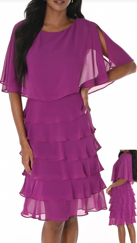 259029 - Ruffle Tiered Dress-06-Dresses/Jumpsuits-Frank Lyman-Krista Anne's Boutique, Women's Fashion and Accessories Located in Oklahoma City, OK and Black Mountain, NC