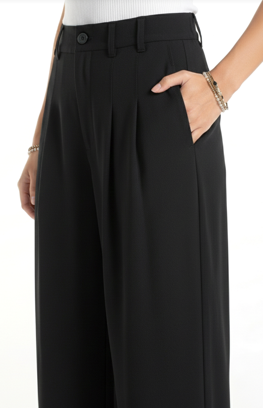 LM7B37TS39 - Pleated Wide Leg Trouser