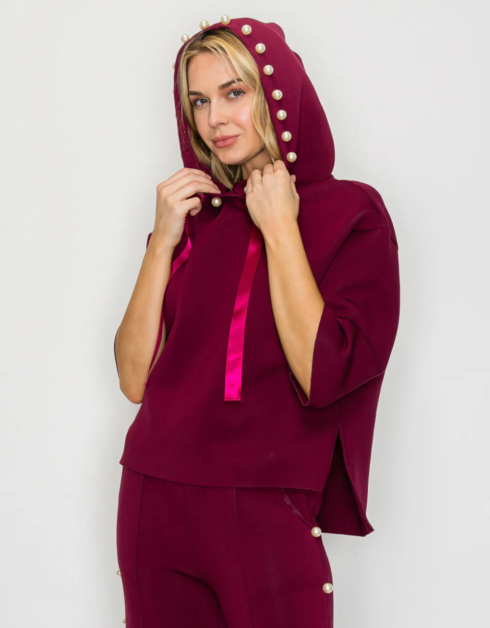 7425FT - Francine Hoodie-05-Sweaters-Joh-Krista Anne's Boutique, Women's Fashion and Accessories Located in Oklahoma City, OK and Black Mountain, NC