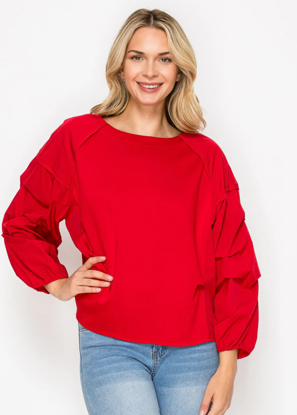 55719W - Jada Top-02-Tops/Blouses-Joh-Krista Anne's Boutique, Women's Fashion and Accessories Located in Oklahoma City, OK and Black Mountain, NC