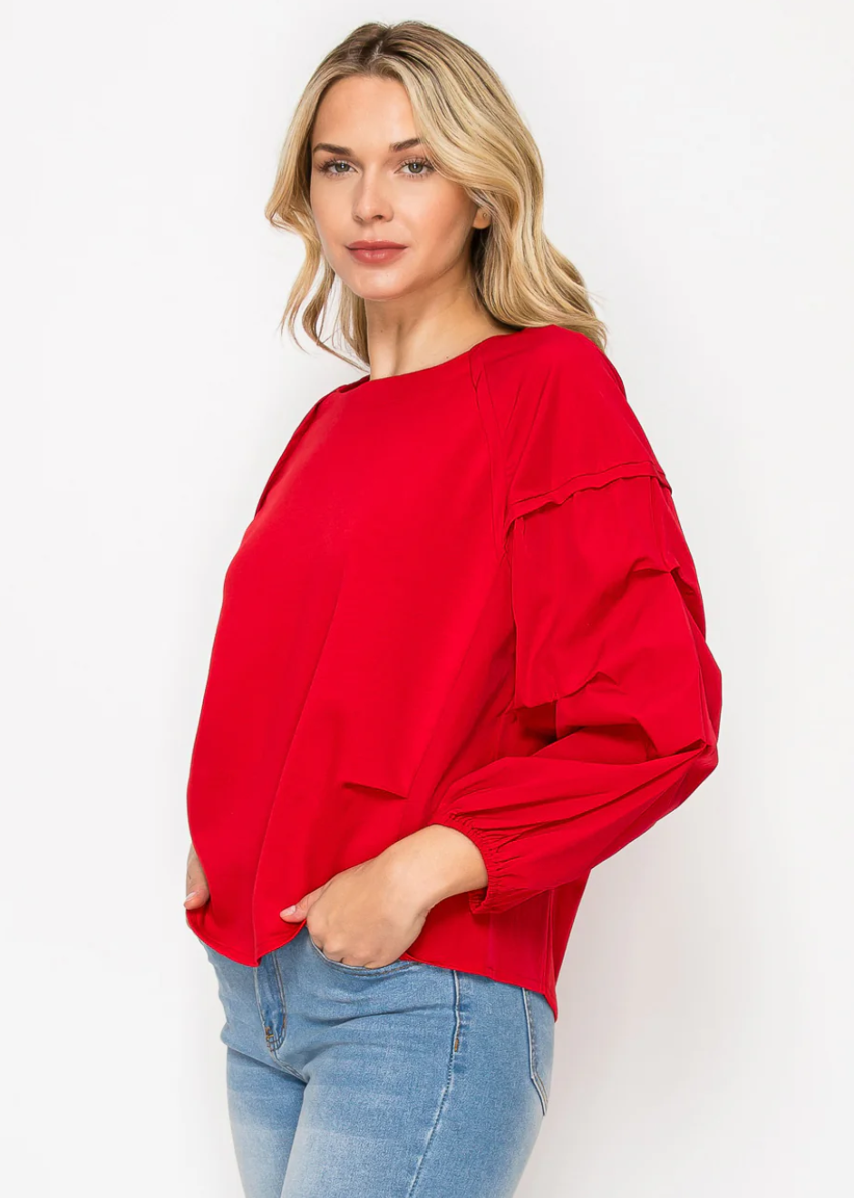 55719W - Jada Top-02-Tops/Blouses-Joh-Krista Anne's Boutique, Women's Fashion and Accessories Located in Oklahoma City, OK and Black Mountain, NC