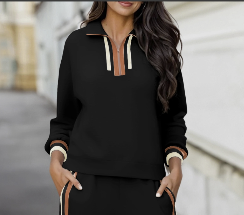 Camila Zip-Front Knit Pullover Top-02-Tops/Blouses-Aapparella-Krista Anne's Boutique, Women's Fashion and Accessories Located in Oklahoma City, OK and Black Mountain, NC