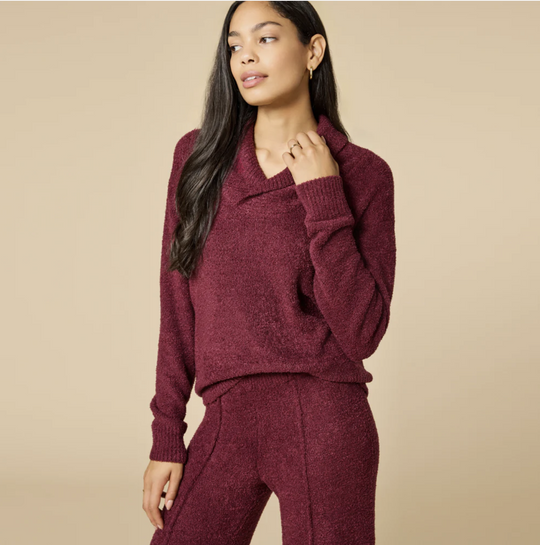 Softies Ultra Marshmallow Shawl Collar Pullover-02-Tops/Blouses-Softies-Krista Anne's Boutique, Women's Fashion and Accessories Located in Oklahoma City, OK and Black Mountain, NC