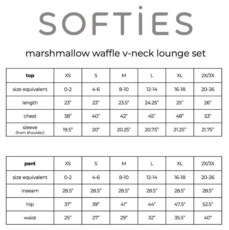 8200-2P Waffle Marshmallow Lounge Pant-02-Tops/Blouses-Softies-Krista Anne's Boutique, Women's Fashion and Accessories Located in Oklahoma City, OK and Black Mountain, NC