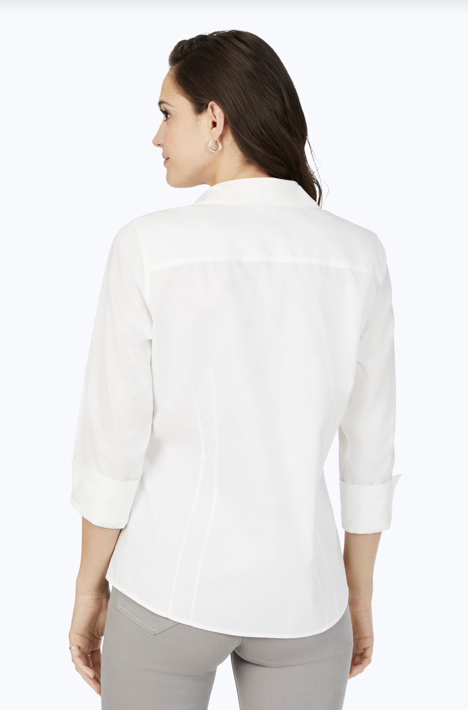 Taylor No-Iron 3/4 Sleeve Blouse-Tops-Foxcroft-Krista Anne's Boutique, Women's Fashion and Accessories Located in Oklahoma City, OK and Black Mountain, NC