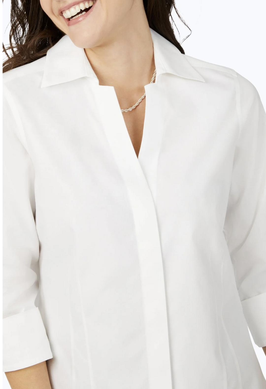 Taylor No-Iron 3/4 Sleeve Blouse-Tops-Foxcroft-Krista Anne's Boutique, Women's Fashion and Accessories Located in Oklahoma City, OK and Black Mountain, NC