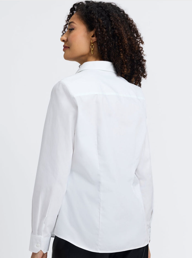Dianna No-Iron Pinpoint Long Sleeve Blouse-Apparel-Foxcroft-Krista Anne's Boutique, Women's Fashion and Accessories Located in Oklahoma City, OK and Black Mountain, NC