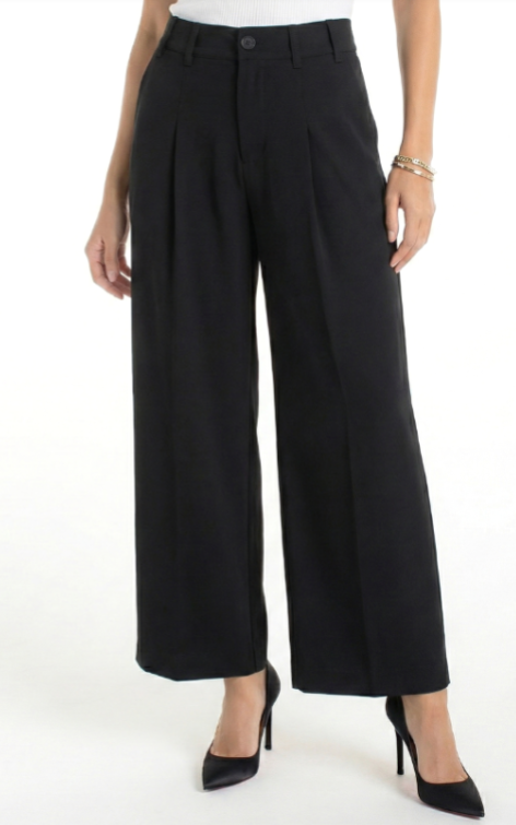 LM7B37TS39 - Pleated Wide Leg Trouser-04-Bottoms-Liverpool-Krista Anne's Boutique, Women's Fashion and Accessories Located in Oklahoma City, OK and Black Mountain, NC