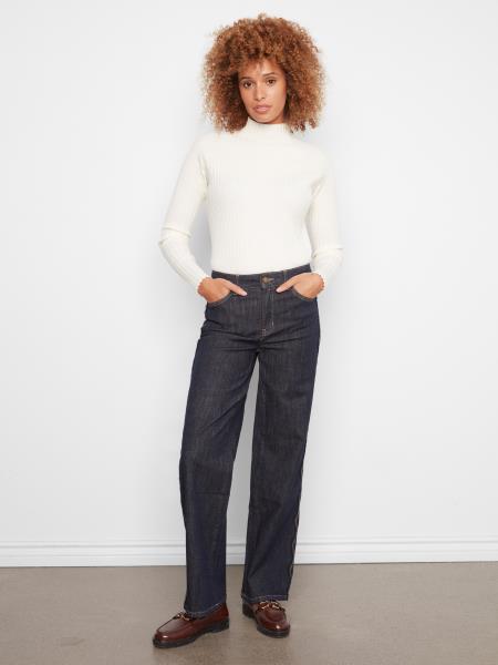 C5850-437C - Scalloped Detail Jean-04-Bottoms-Charlie B.-Krista Anne's Boutique, Women's Fashion and Accessories Located in Oklahoma City, OK and Black Mountain, NC
