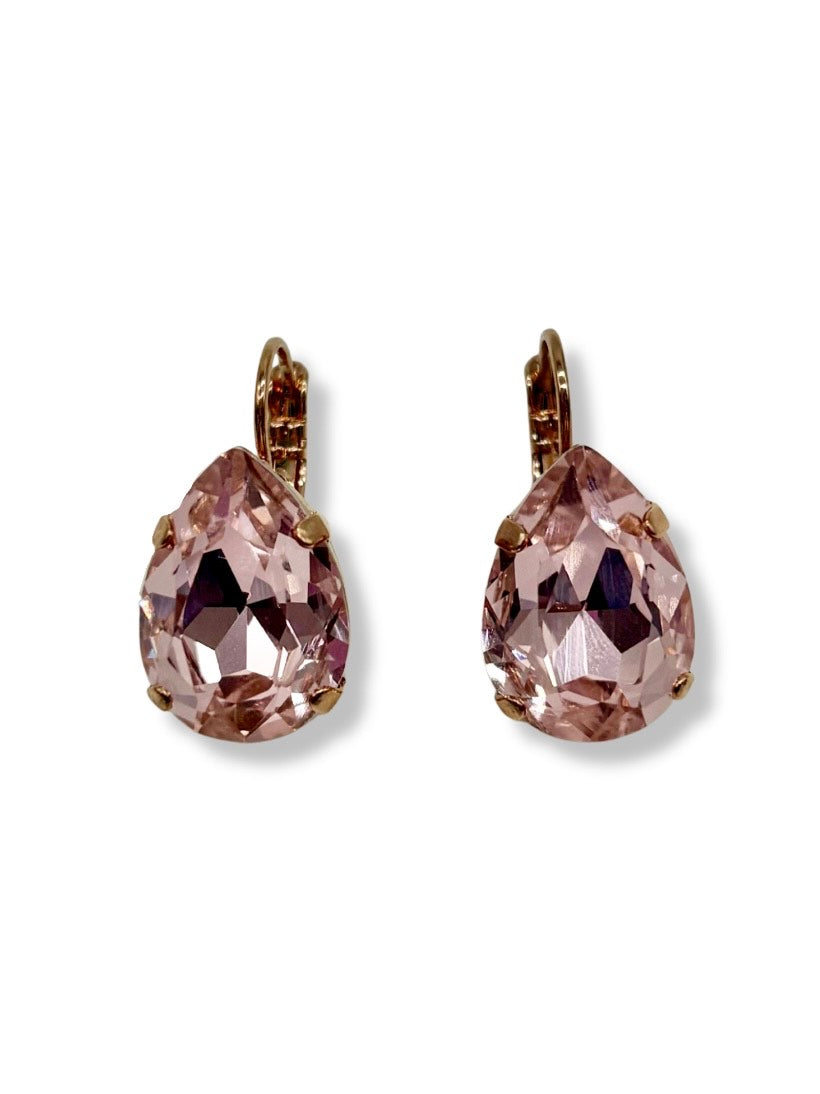 E-1098/5-223-RG6 - Large Pear Leverback Earrings-10-Jewelry-Mariana-Krista Anne's Boutique, Women's Fashion and Accessories Located in Oklahoma City, OK and Black Mountain, NC