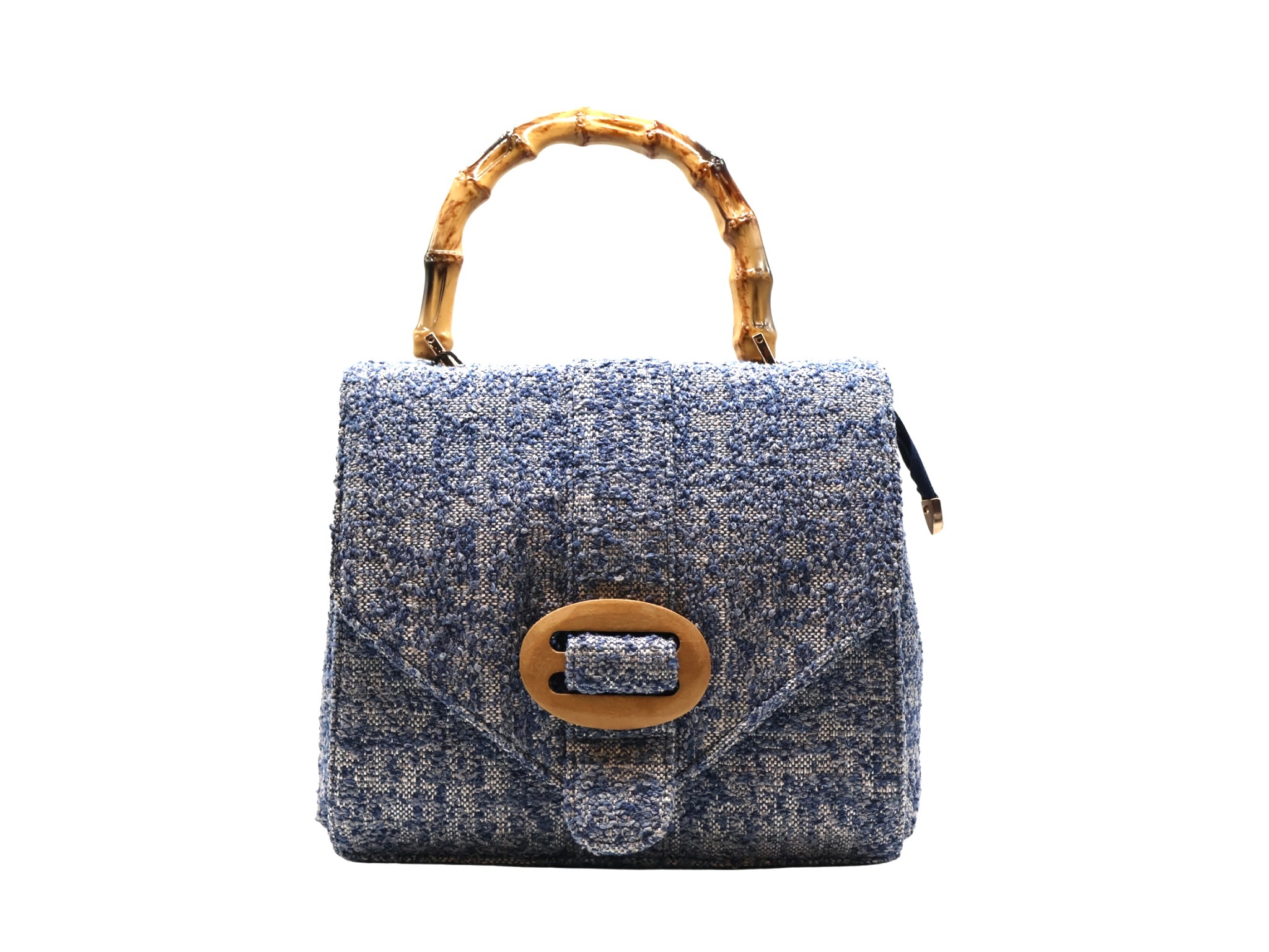 BG:801 - Bamboo Handle Structured Mini Handbag – Krista Anne's