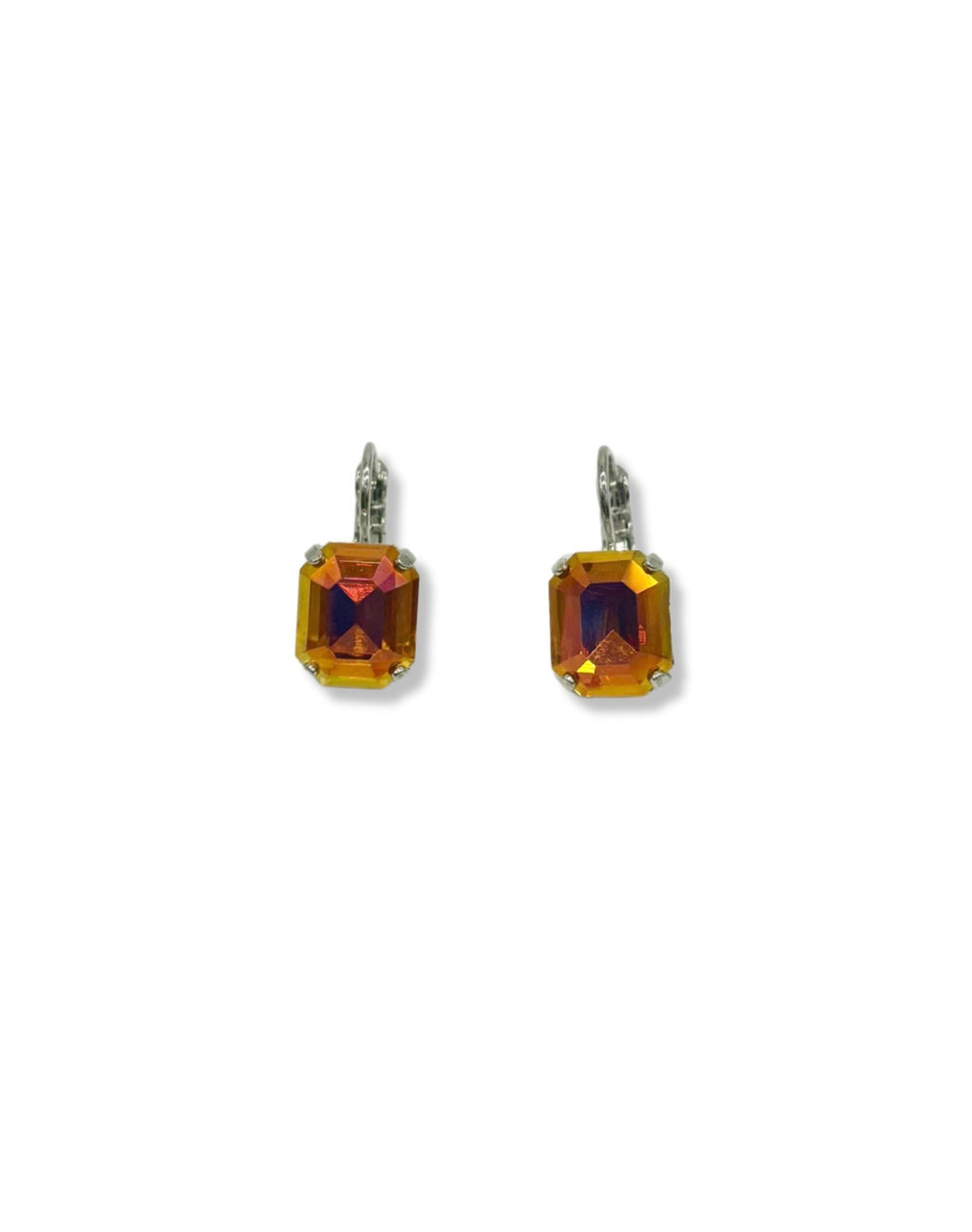 E-1421/1-260-RO6 - Emerald Cut Leverback Earrings-10-Jewelry-Mariana-Krista Anne's Boutique, Women's Fashion and Accessories Located in Oklahoma City, OK and Black Mountain, NC