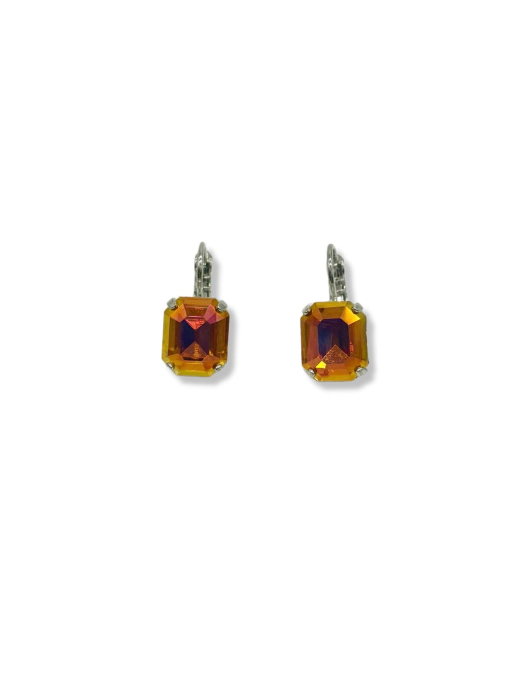 E-1421/1-260-RO6 - Emerald Cut Leverback Earrings-10-Jewelry-Mariana-Krista Anne's Boutique, Women's Fashion and Accessories Located in Oklahoma City, OK and Black Mountain, NC