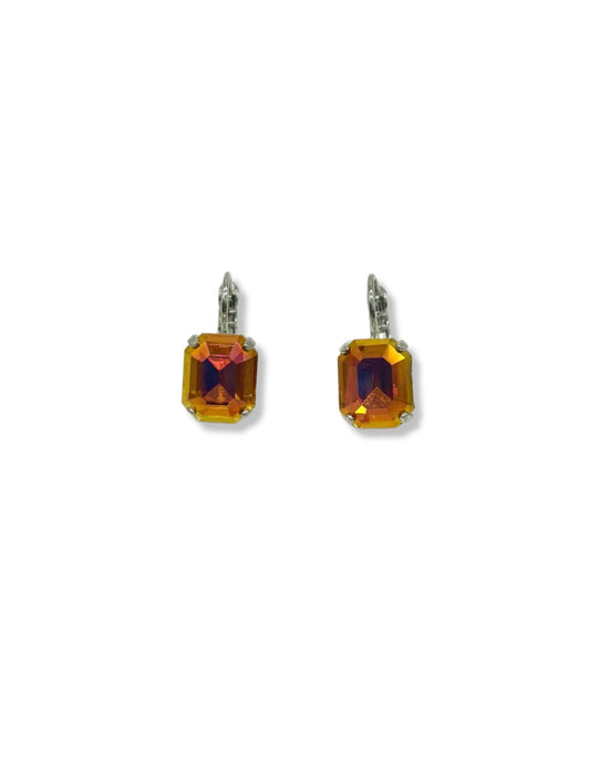 E-1421/1-260-RO6 - Emerald Cut Leverback Earrings-10-Jewelry-Mariana-Krista Anne's Boutique, Women's Fashion and Accessories Located in Oklahoma City, OK and Black Mountain, NC
