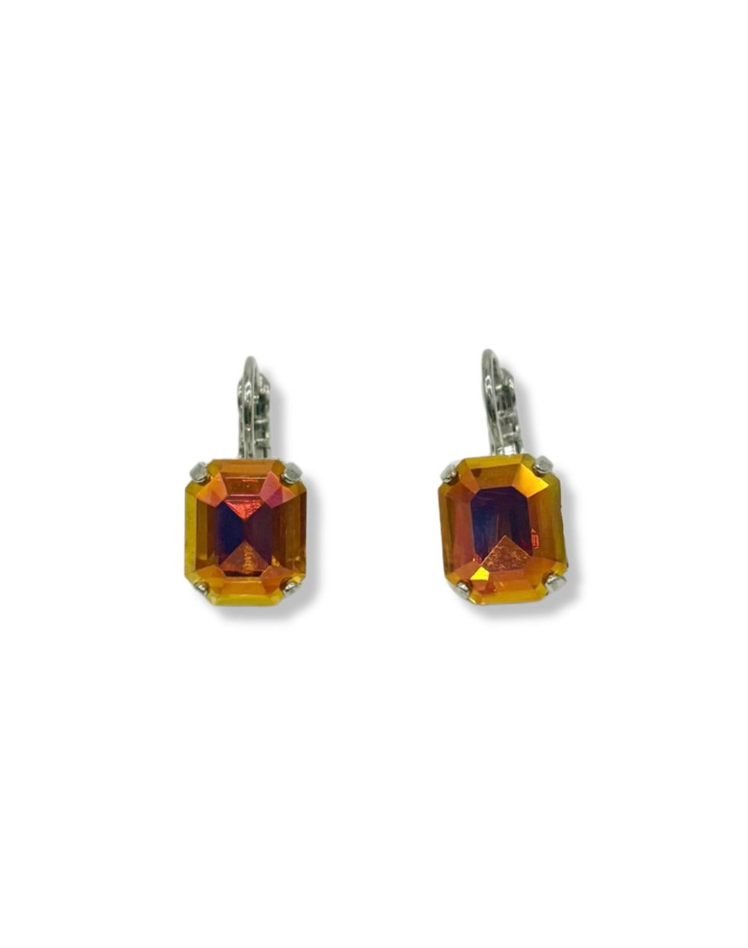 E-1421/1-260-RO6 - Emerald Cut Leverback Earrings-10-Jewelry-Mariana-Krista Anne's Boutique, Women's Fashion and Accessories Located in Oklahoma City, OK and Black Mountain, NC