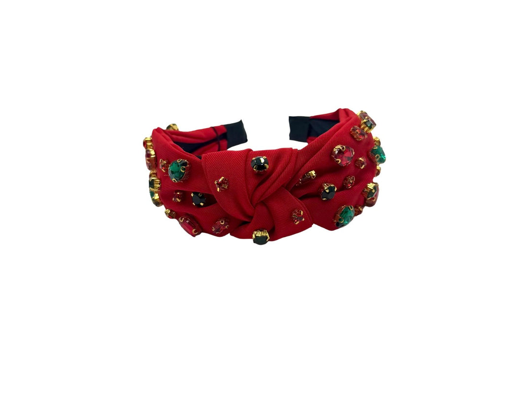 Holiday Embellished Top Knot Headband-09-Accessories-Misc-Krista Anne's Boutique, Women's Fashion and Accessories Located in Oklahoma City, OK and Black Mountain, NC