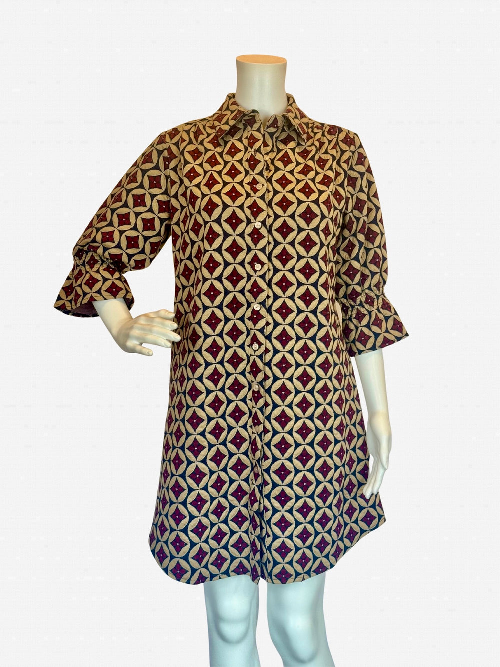6160937 - Clover Print Dress-06-Dresses/Jumpsuits-Boho Chic-Krista Anne's Boutique, Women's Fashion and Accessories Located in Oklahoma City, OK and Black Mountain, NC