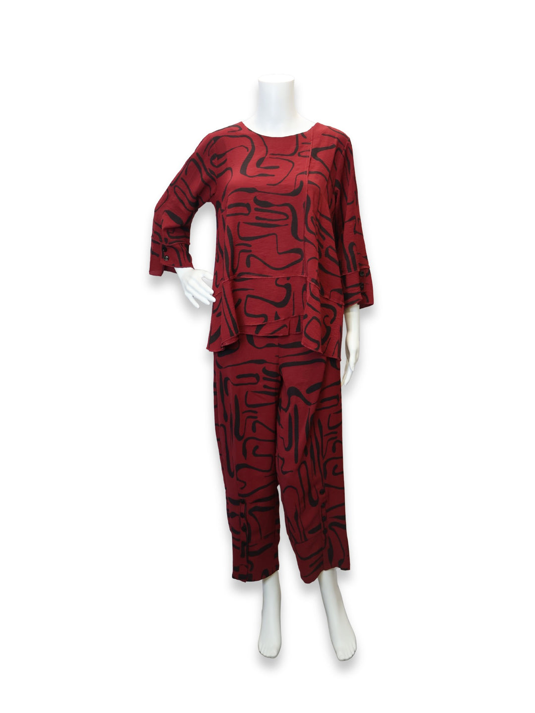 25810 - Airflow Two Tone Tunic-02-Tops/Blouses-Shana-Krista Anne's Boutique, Women's Fashion and Accessories Located in Oklahoma City, OK and Black Mountain, NC