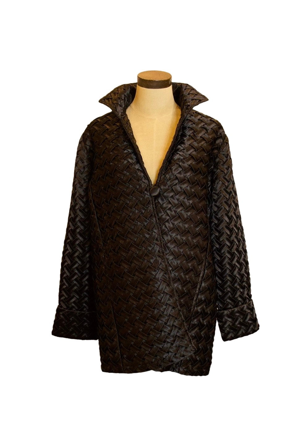 CS1-18 - Ribbon Weave Long Jacket-01-Jackets/Blazers-Weavz-Krista Anne's Boutique, Women's Fashion and Accessories Located in Oklahoma City, OK and Black Mountain, NC