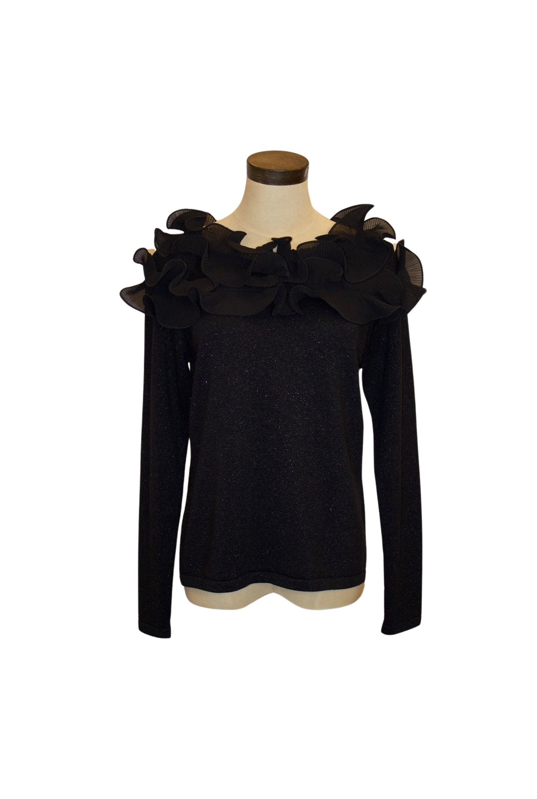 1V2333 - Ruffle Neck Sweater-05-Sweaters-Ravel-Krista Anne's Boutique, Women's Fashion and Accessories Located in Oklahoma City, OK and Black Mountain, NC