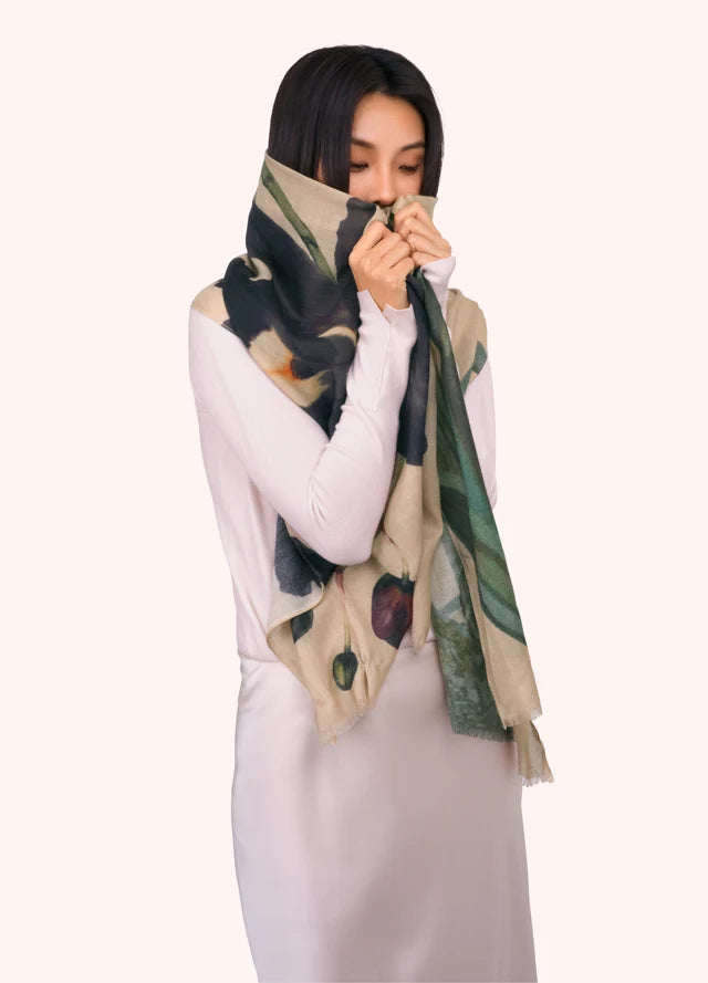 WWS9 - Midnight Orchid Wool Mix Scarf-09-Accessories-Powder-Krista Anne's Boutique, Women's Fashion and Accessories Located in Oklahoma City, OK and Black Mountain, NC
