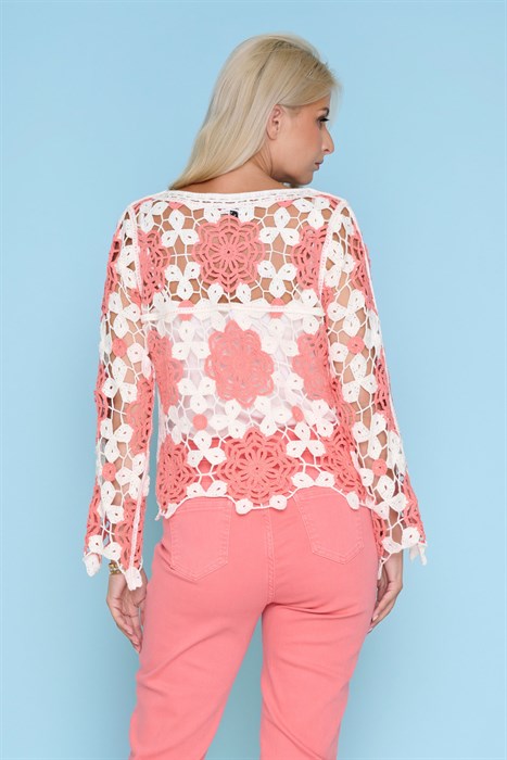 ZE149 - Crochet Long Sleeve Top-02-Tops/Blouses-Picadilly-Krista Anne's Boutique, Women's Fashion and Accessories Located in Oklahoma City, OK and Black Mountain, NC