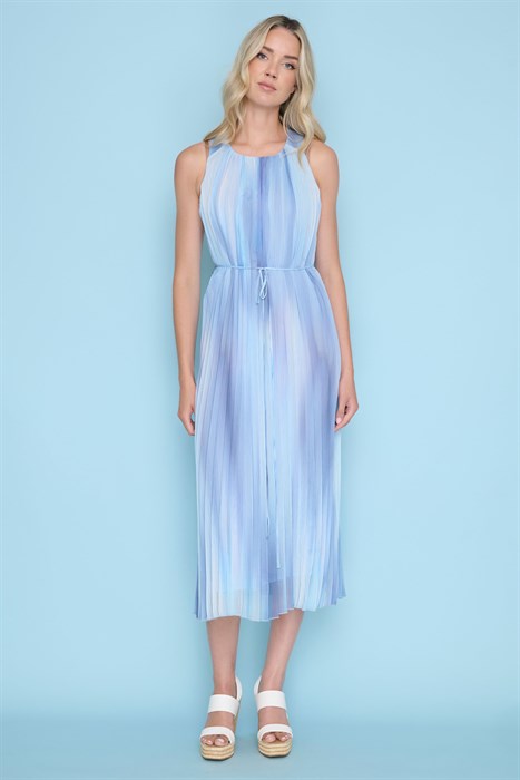 ZS674KN - Pleated Flowy Dress-06-Dresses/Jumpsuits-Picadilly-Krista Anne's Boutique, Women's Fashion and Accessories Located in Oklahoma City, OK and Black Mountain, NC