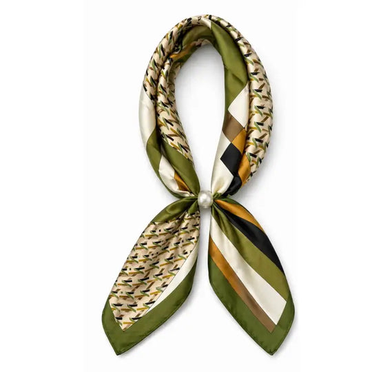 NK8115 - Magnetic Scarf with Pearl-09-Accessories-Queens Designs-Krista Anne's Boutique, Women's Fashion and Accessories Located in Oklahoma City, OK and Black Mountain, NC